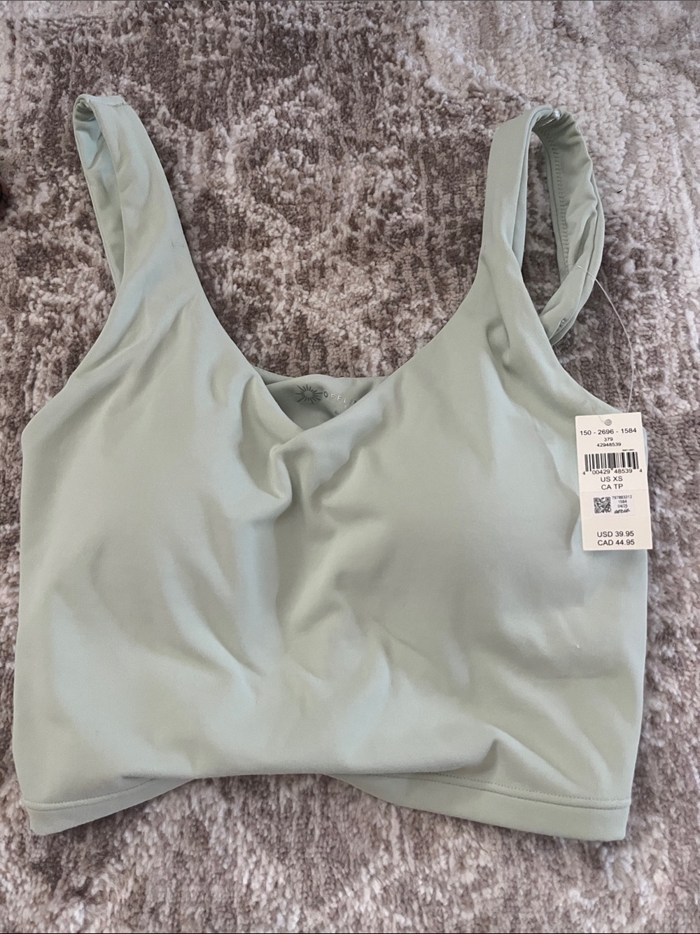 aerie Light Sage Scoop Neck Bralette Tank
